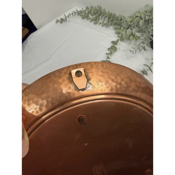 Vintage Fantasy Copperware  Alberta hammered embossed wall hanging plate - Picture 2 of 8